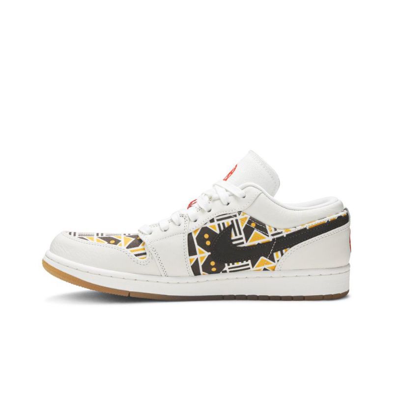 Air Jordan 1 Matala Valkoinen Ruskea Musta Miesten Kengät