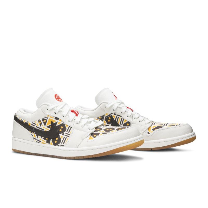 Air Jordan 1 Matala Valkoinen Ruskea Musta Miesten Kengät