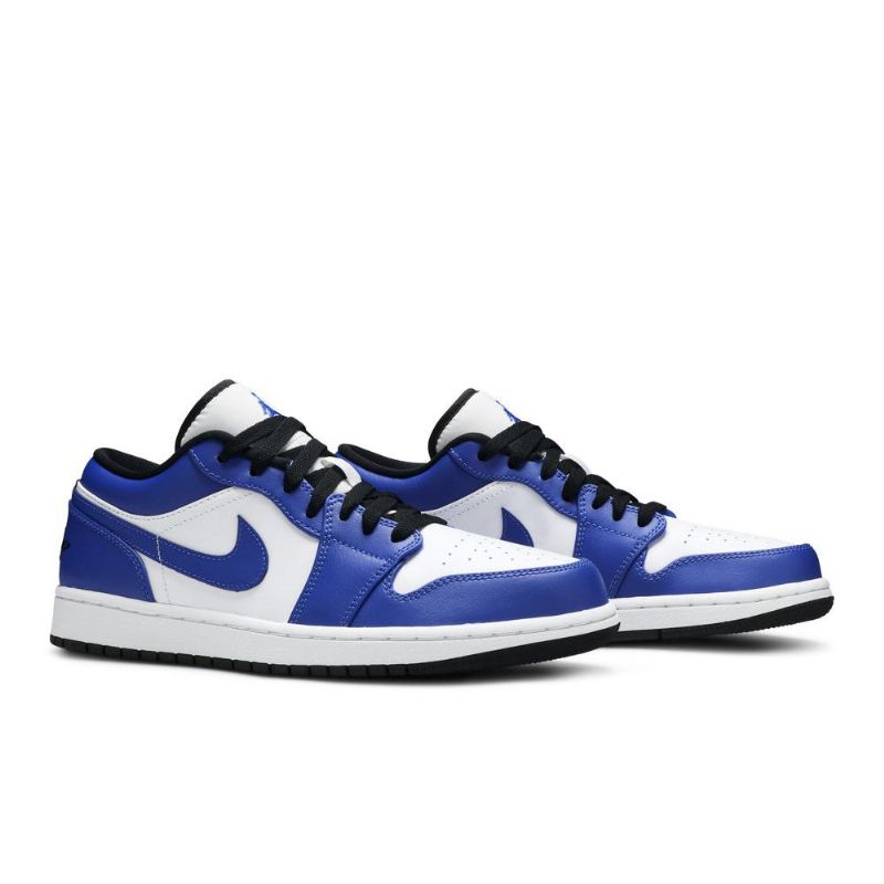 Air Jordan 1 Matala Valkoinen Sininen Musta Miesten Kengät