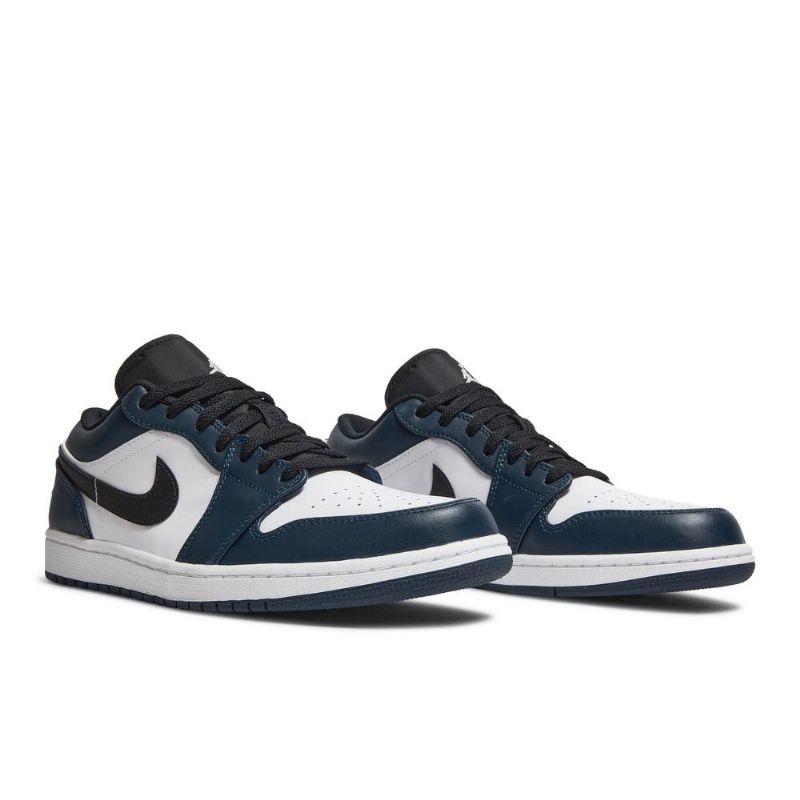 Air Jordan 1 Matala Valkoinen Sininen Musta Miesten Kengät