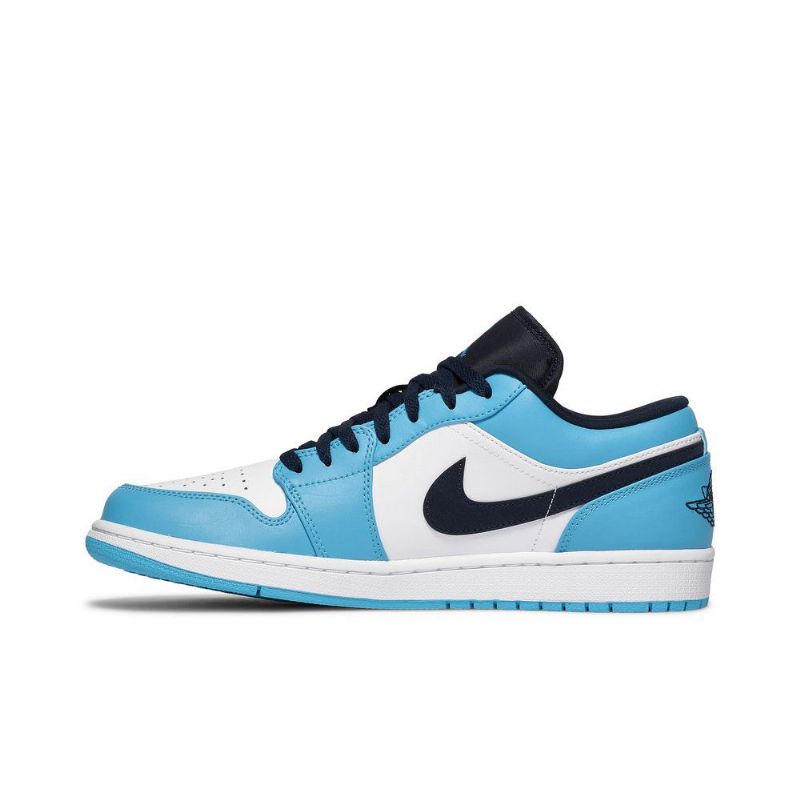 Air Jordan 1 Matala Valkoinen Sininen Musta Miesten Kengät