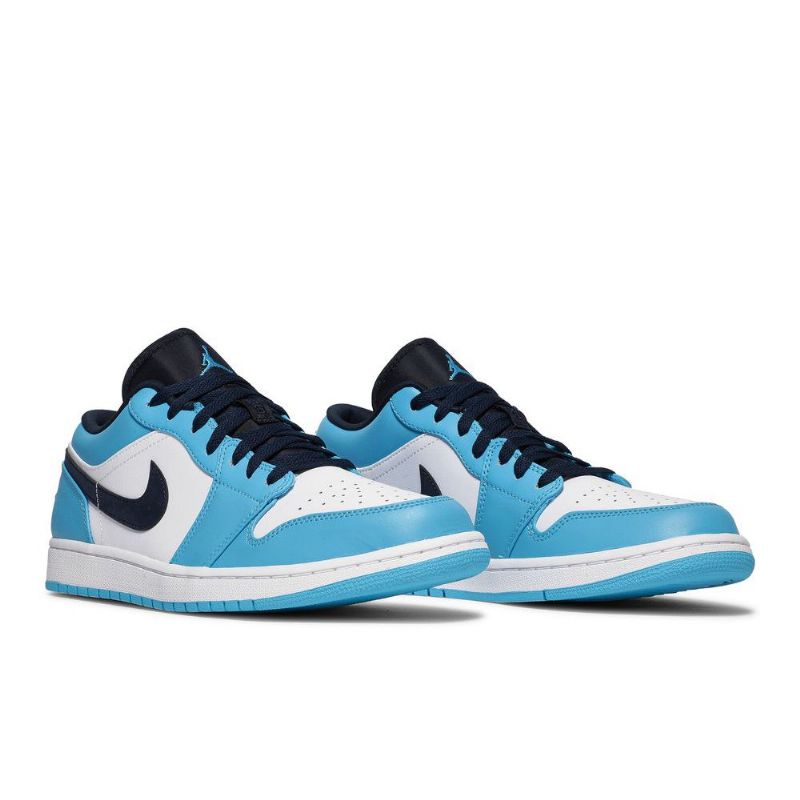 Air Jordan 1 Matala Valkoinen Sininen Musta Miesten Kengät