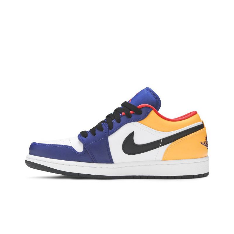 Air Jordan 1 Matala Valkoinen Sininen Oranssi Musta Miesten Kengät