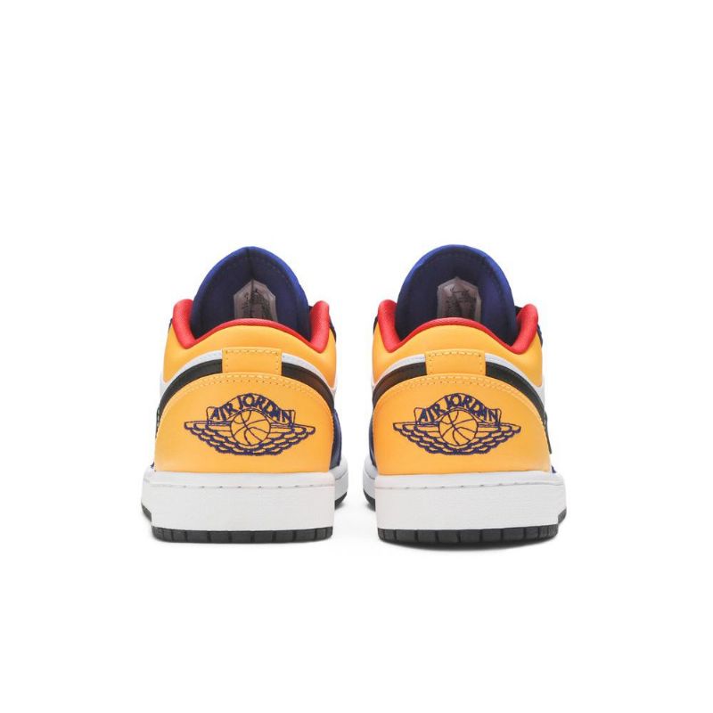 Air Jordan 1 Matala Valkoinen Sininen Oranssi Musta Miesten Kengät