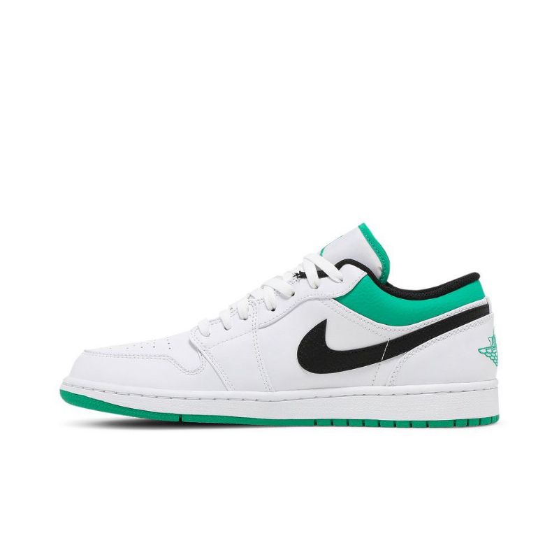 Air Jordan 1 Matala Valkoinen Vihreä Musta Miesten Kengät