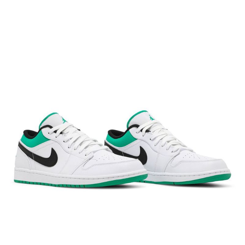 Air Jordan 1 Matala Valkoinen Vihreä Musta Miesten Kengät