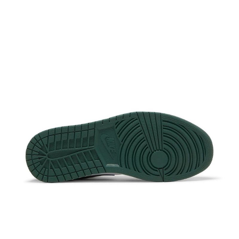 Air Jordan 1 Matala Vihreä Valkoinen Musta Kultainen Miesten Kengät