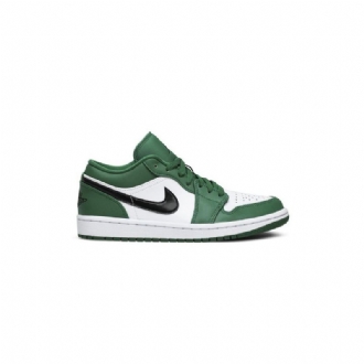 Air Jordan 1 Matala Vihreä Valkoinen Musta Miesten Kengät