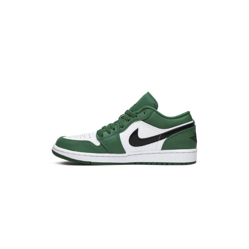 Air Jordan 1 Matala Vihreä Valkoinen Musta Miesten Kengät