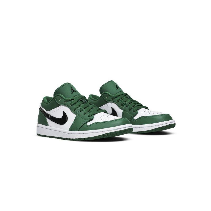 Air Jordan 1 Matala Vihreä Valkoinen Musta Miesten Kengät