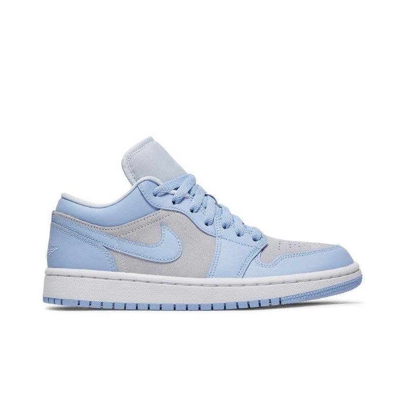 Air Jordan 1 Matalanharmaat Hopeansiniset Naisten Kengät