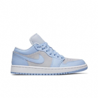 Air Jordan 1 Matalanharmaat Hopeansiniset Naisten Kengät