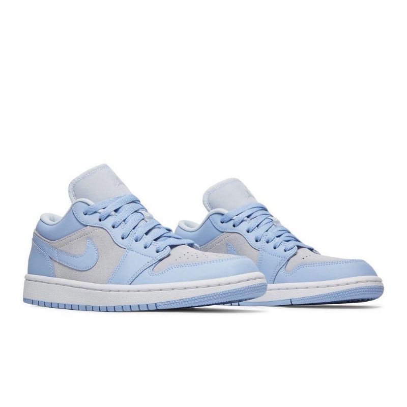 Air Jordan 1 Matalanharmaat Hopeansiniset Naisten Kengät