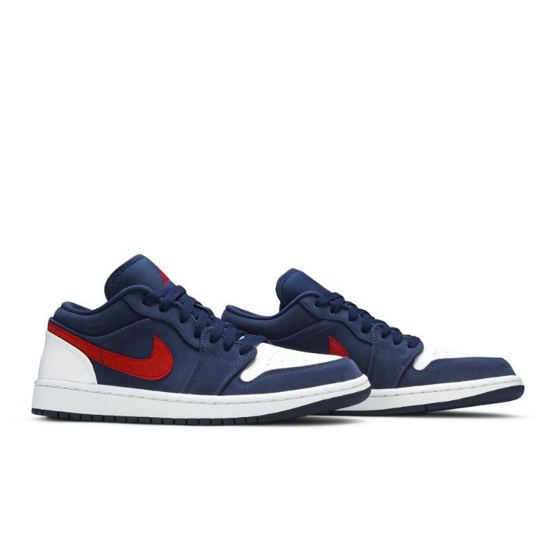 Air Jordan 1 Matalat Laivastonvalkoiset Punaiset Miesten Kengät