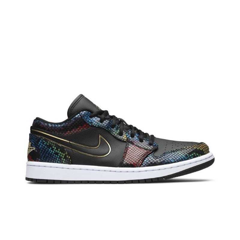 Air Jordan 1 Matalat Mustakultaiset Moniväriset Naisten Kengät