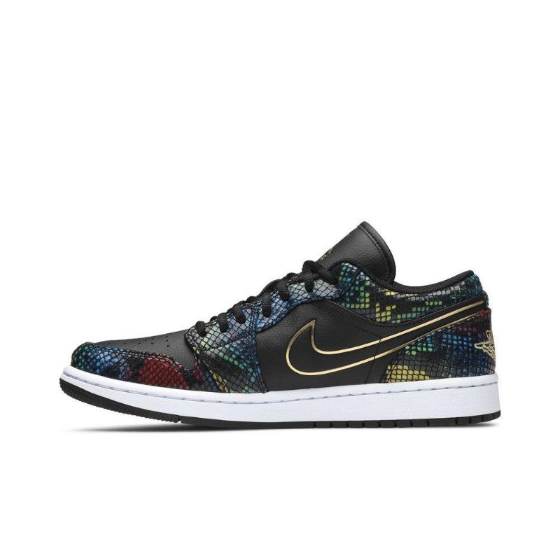 Air Jordan 1 Matalat Mustakultaiset Moniväriset Naisten Kengät