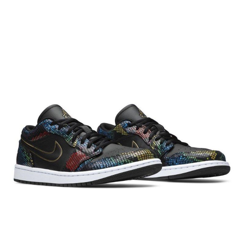 Air Jordan 1 Matalat Mustakultaiset Moniväriset Naisten Kengät