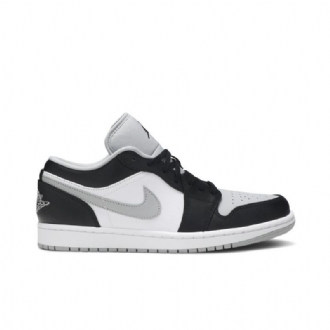 Air Jordan 1 Matalat Mustat Harmaat Valkoiset Miesten Kengät