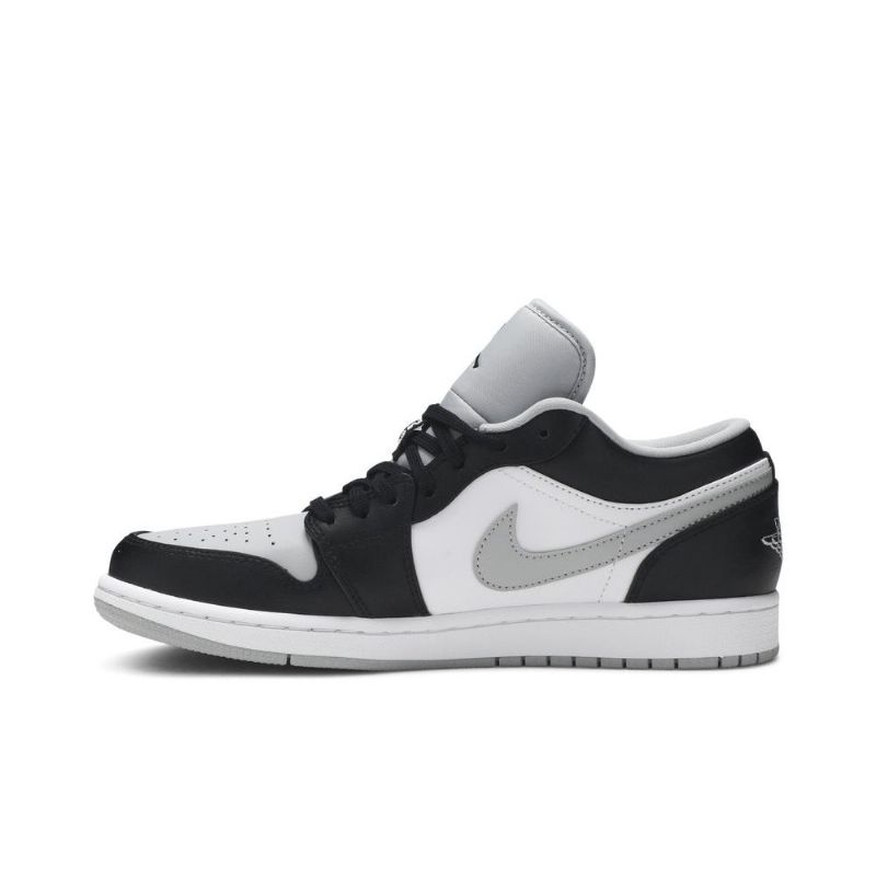 Air Jordan 1 Matalat Mustat Harmaat Valkoiset Miesten Kengät