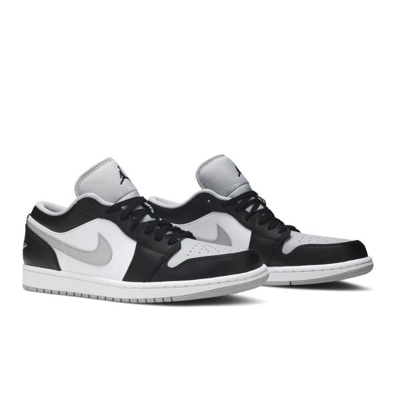 Air Jordan 1 Matalat Mustat Harmaat Valkoiset Miesten Kengät
