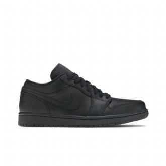 Air Jordan 1 Matalat Mustat Kengät Miehet