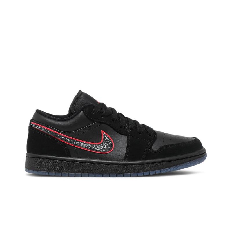 Air Jordan 1 Matalat Mustat Punaiset Miesten Kengät
