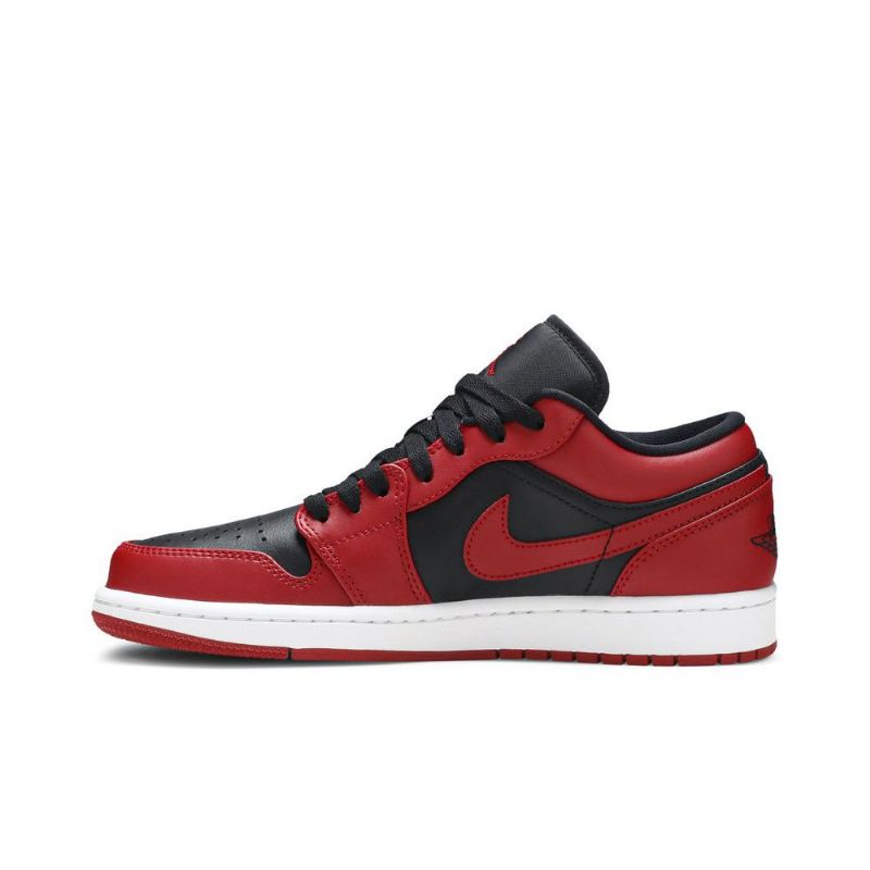 Air Jordan 1 Matalat Mustat Punaiset Miesten Kengät