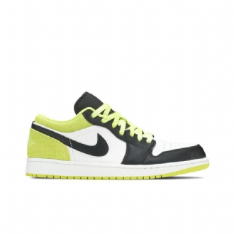 Air Jordan 1 Matalat Mustat Vihreät Valkoiset Miesten Kengät