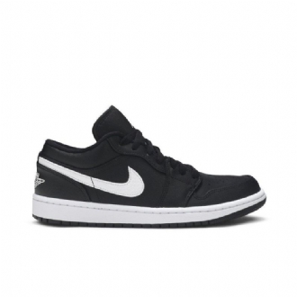 Air Jordan 1 Matalat Mustavalkoiset Naisten Kengät