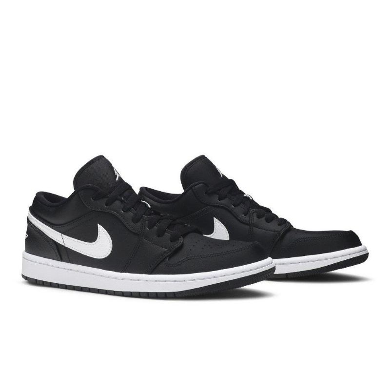 Air Jordan 1 Matalat Mustavalkoiset Naisten Kengät