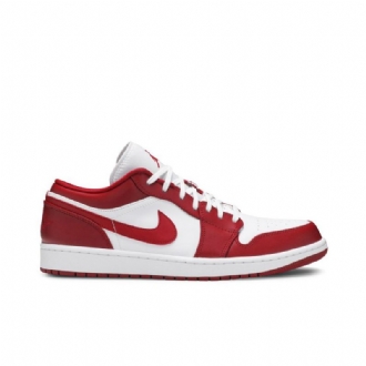 Air Jordan 1 Matalat Punaiset Valkoiset Miesten Kengät
