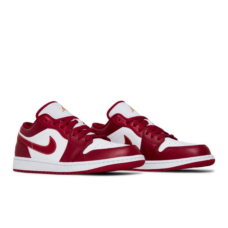 Air Jordan 1 Matalat Punaiset Valkokultaiset Miesten Kengät