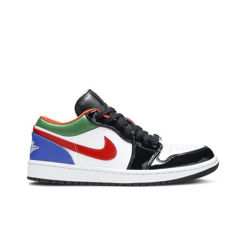 Air Jordan 1 Matalavalkoiset Mustat Moniväriset Naisten Kengät