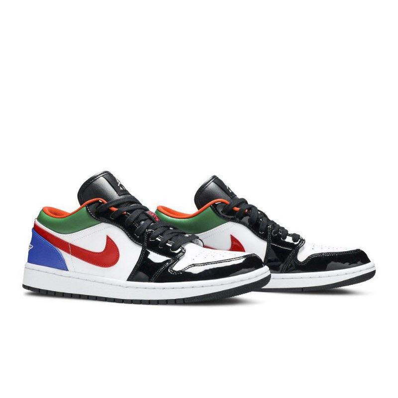 Air Jordan 1 Matalavalkoiset Mustat Moniväriset Naisten Kengät