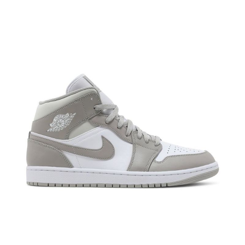 Air Jordan 1 Mid Harmaa Valkoinen Miesten Kengät