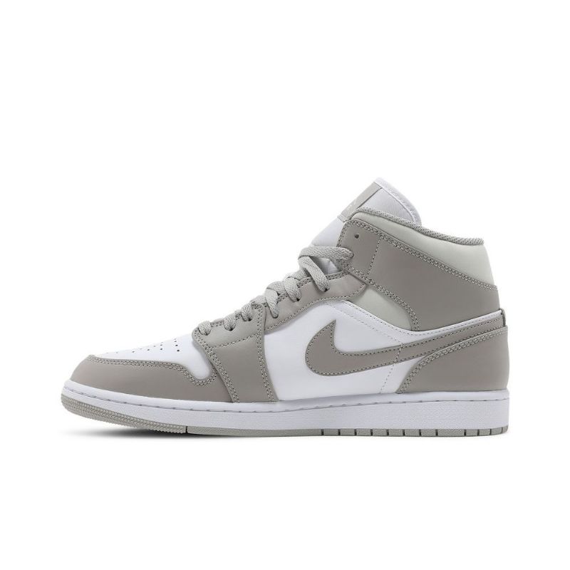 Air Jordan 1 Mid Harmaa Valkoinen Miesten Kengät