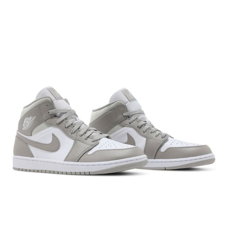 Air Jordan 1 Mid Harmaa Valkoinen Miesten Kengät