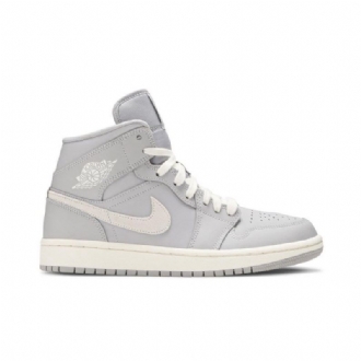 Air Jordan 1 Mid Harmaa Valkoinen Naisten Kengät