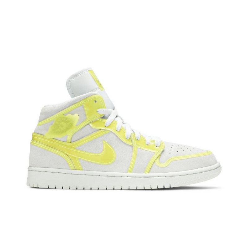 Air Jordan 1 Mid Lx Valkoinen Keltainen Naisten Kengät
