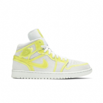 Air Jordan 1 Mid Lx Valkoinen Keltainen Naisten Kengät