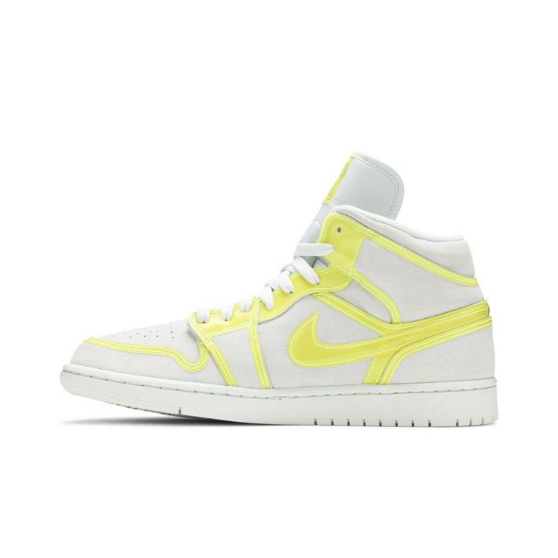 Air Jordan 1 Mid Lx Valkoinen Keltainen Naisten Kengät