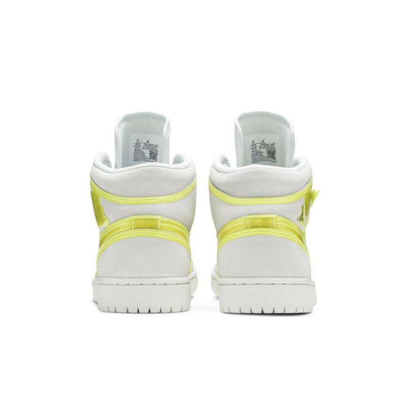 Air Jordan 1 Mid Lx Valkoinen Keltainen Naisten Kengät