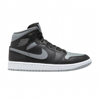 Air Jordan 1 Mid Musta Harmaa Naisten Kengät