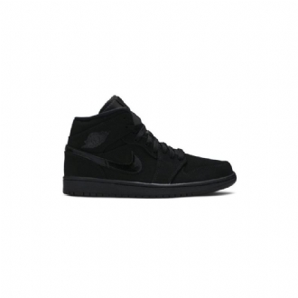 Air Jordan 1 Mid Musta Miesten Kengät