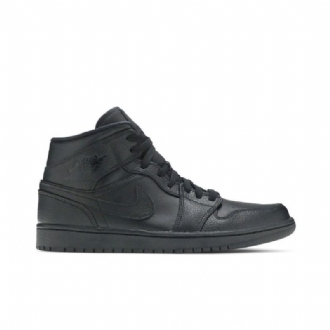 Air Jordan 1 Mid Musta Miesten Kengät