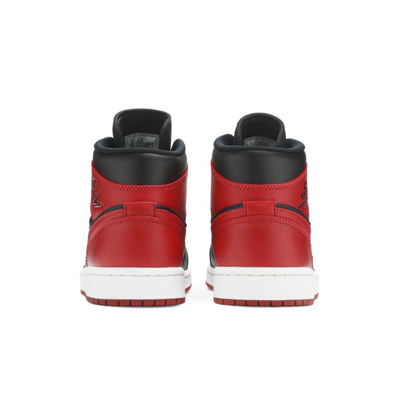 Air Jordan 1 Mid Musta Punainen Valkoinen Miesten Kengät