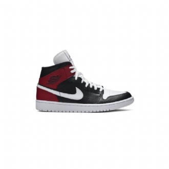 Air Jordan 1 Mid Musta Punainen Valkoinen Naisten Kengät