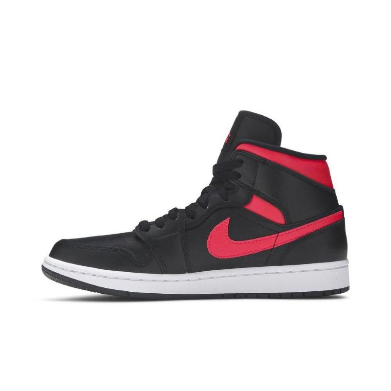 Air Jordan 1 Mid Musta Punainen Valkoinen Naisten Kengät