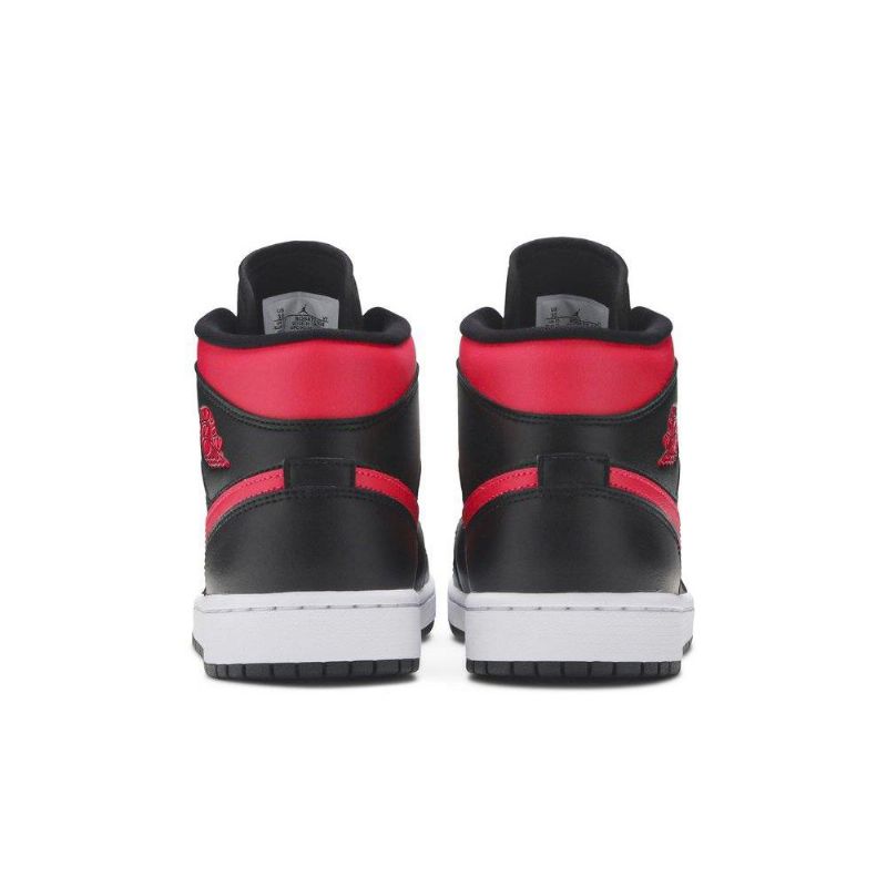 Air Jordan 1 Mid Musta Punainen Valkoinen Naisten Kengät