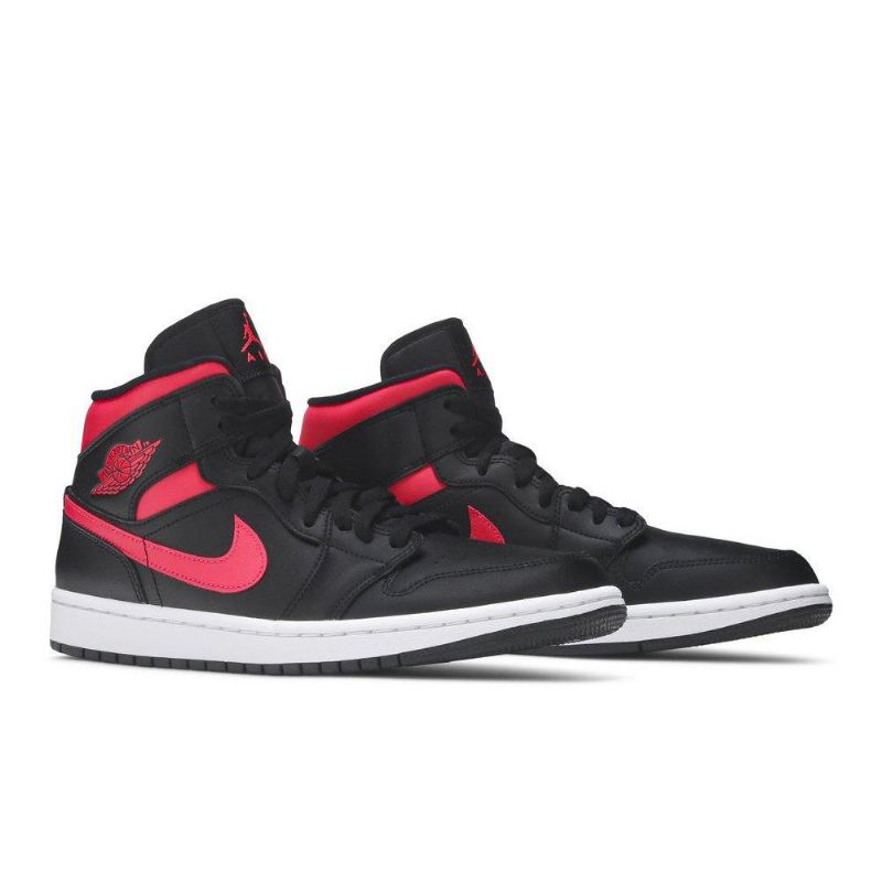 Air Jordan 1 Mid Musta Punainen Valkoinen Naisten Kengät
